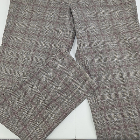 Brax Feel Good Men's Gray Brown Plaid Pants Size 40x34 I-3318 - Picture 3 of 13